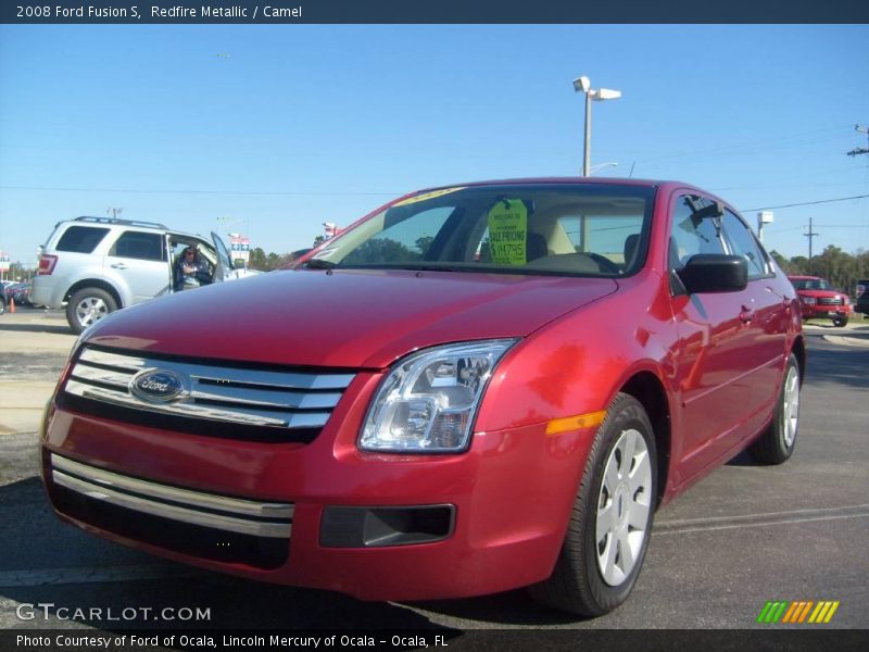 Redfire Metallic / Camel 2008 Ford Fusion S