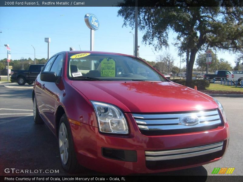Redfire Metallic / Camel 2008 Ford Fusion S