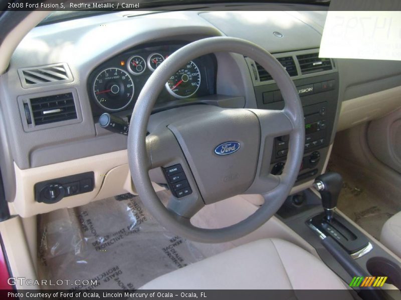 Redfire Metallic / Camel 2008 Ford Fusion S