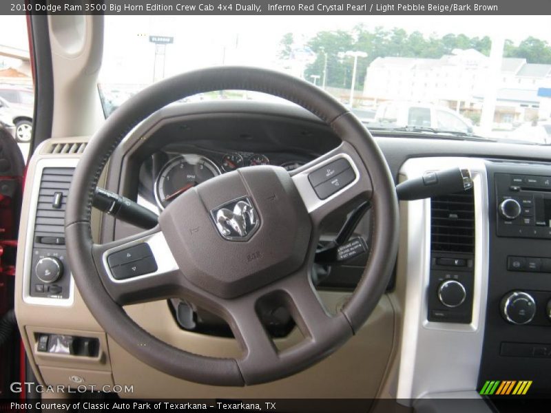 Inferno Red Crystal Pearl / Light Pebble Beige/Bark Brown 2010 Dodge Ram 3500 Big Horn Edition Crew Cab 4x4 Dually