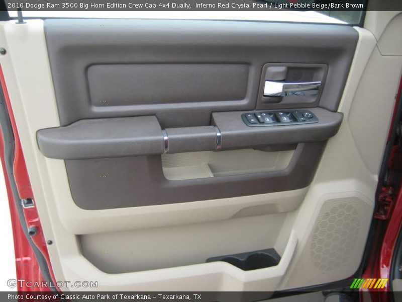 Inferno Red Crystal Pearl / Light Pebble Beige/Bark Brown 2010 Dodge Ram 3500 Big Horn Edition Crew Cab 4x4 Dually