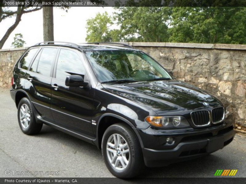 Black Sapphire Metallic / Black 2006 BMW X5 3.0i