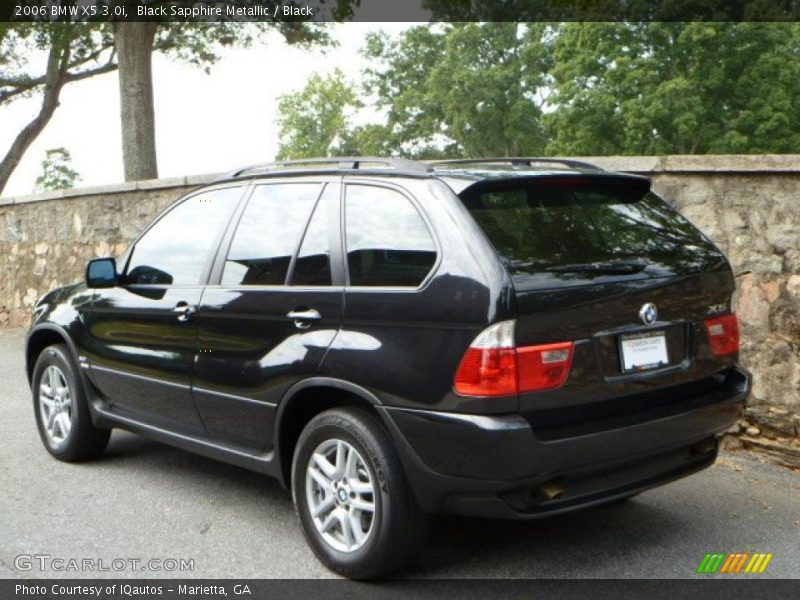 Black Sapphire Metallic / Black 2006 BMW X5 3.0i