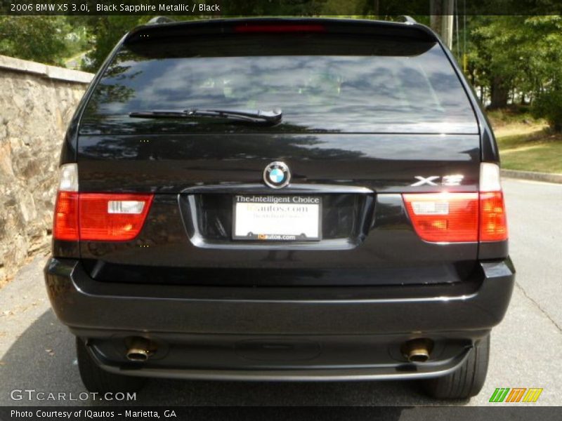 Black Sapphire Metallic / Black 2006 BMW X5 3.0i