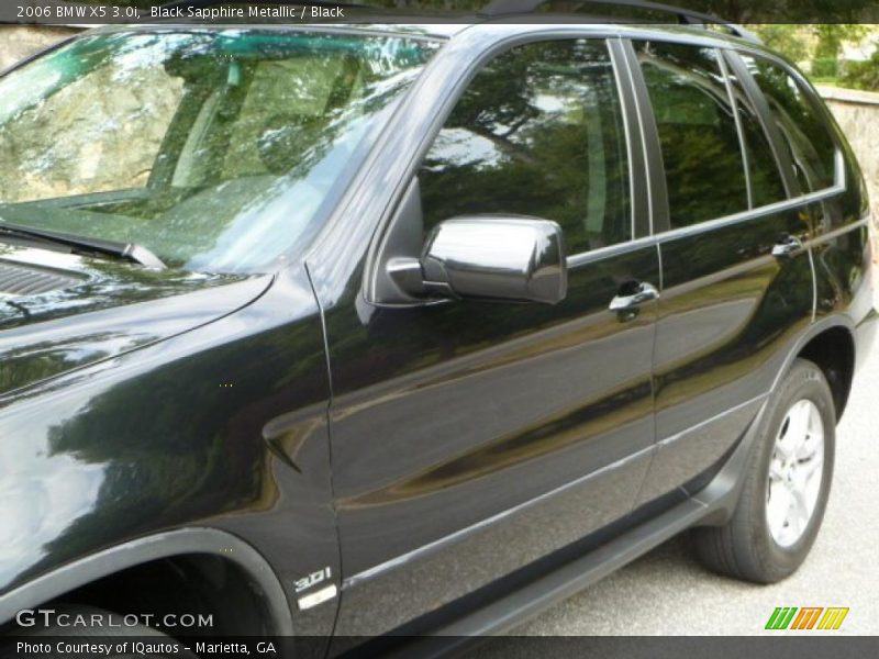 Black Sapphire Metallic / Black 2006 BMW X5 3.0i