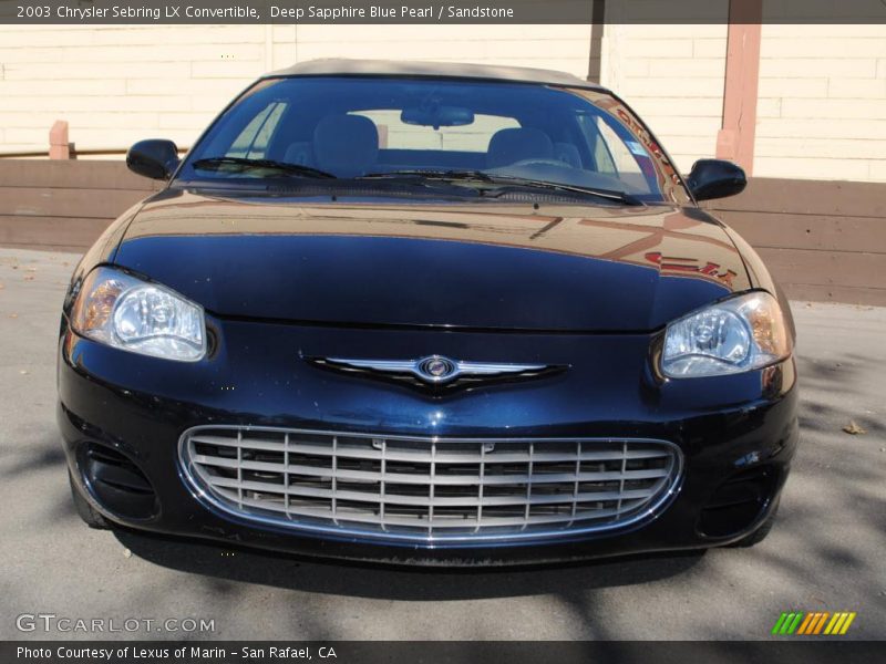 Deep Sapphire Blue Pearl / Sandstone 2003 Chrysler Sebring LX Convertible