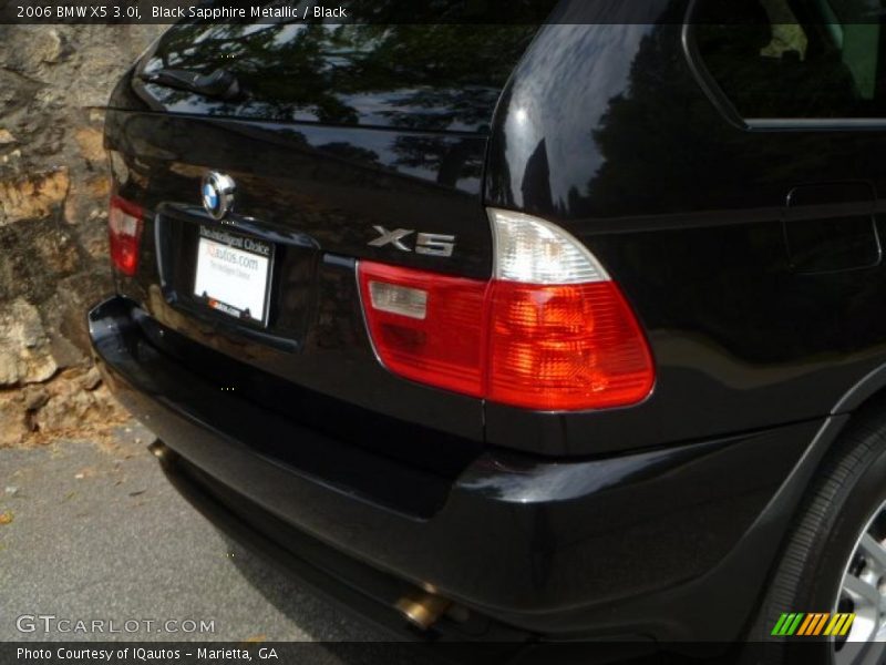 Black Sapphire Metallic / Black 2006 BMW X5 3.0i