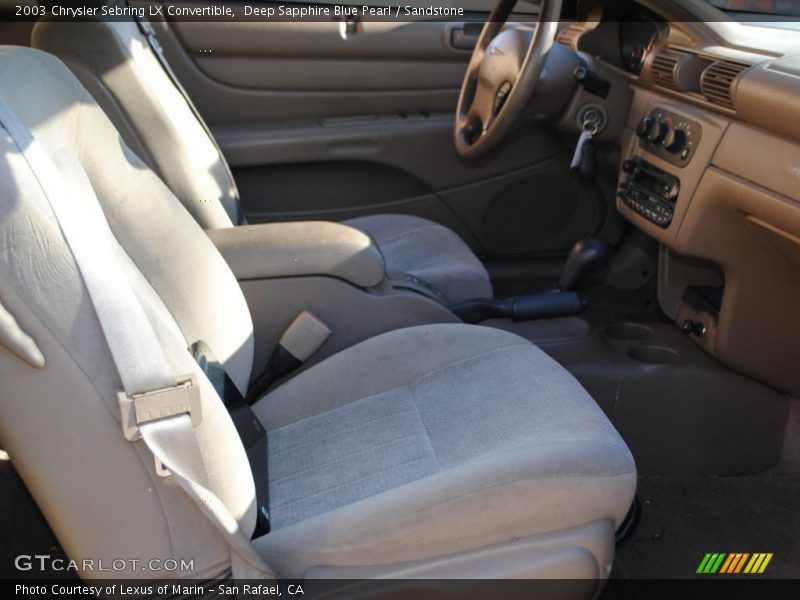 Deep Sapphire Blue Pearl / Sandstone 2003 Chrysler Sebring LX Convertible