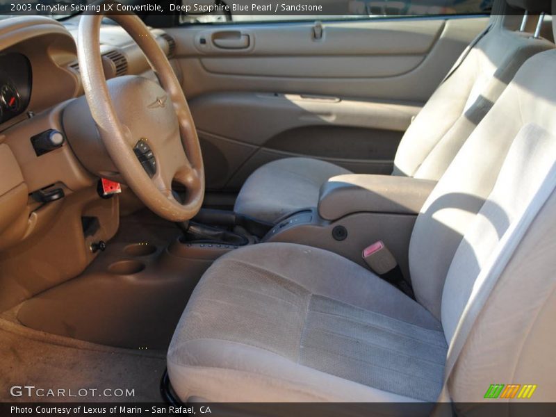 Deep Sapphire Blue Pearl / Sandstone 2003 Chrysler Sebring LX Convertible