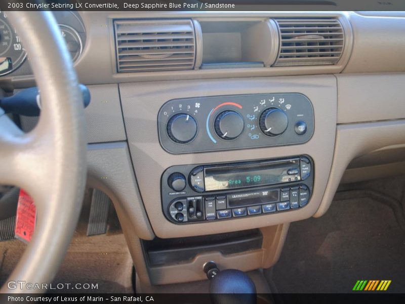 Deep Sapphire Blue Pearl / Sandstone 2003 Chrysler Sebring LX Convertible