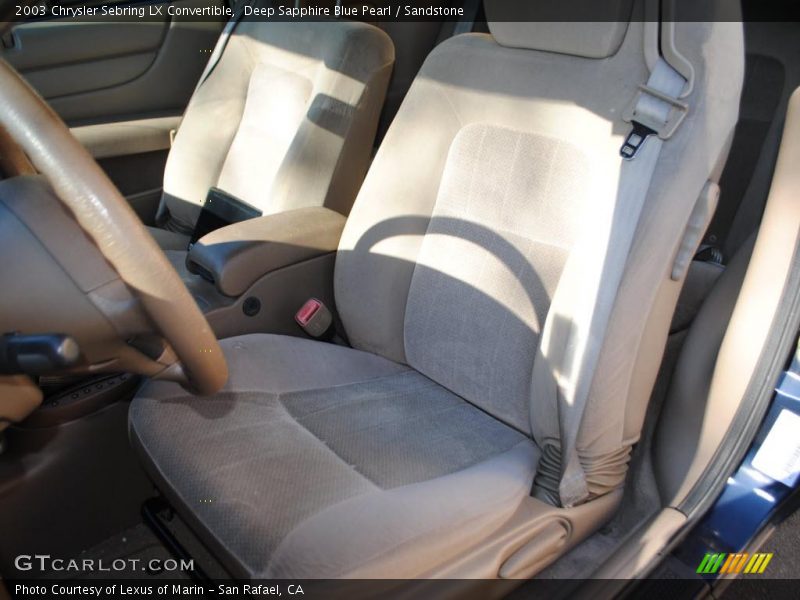 Deep Sapphire Blue Pearl / Sandstone 2003 Chrysler Sebring LX Convertible