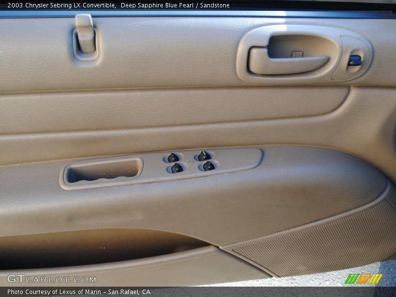 Deep Sapphire Blue Pearl / Sandstone 2003 Chrysler Sebring LX Convertible