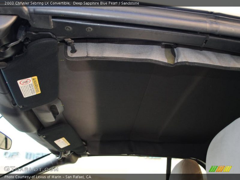 Deep Sapphire Blue Pearl / Sandstone 2003 Chrysler Sebring LX Convertible