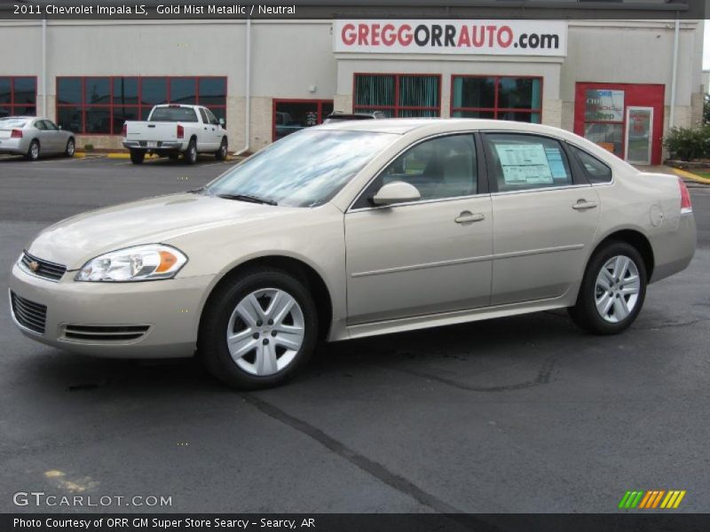 Gold Mist Metallic / Neutral 2011 Chevrolet Impala LS