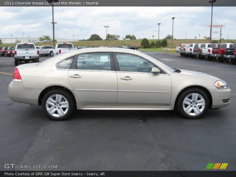 Gold Mist Metallic / Neutral 2011 Chevrolet Impala LS