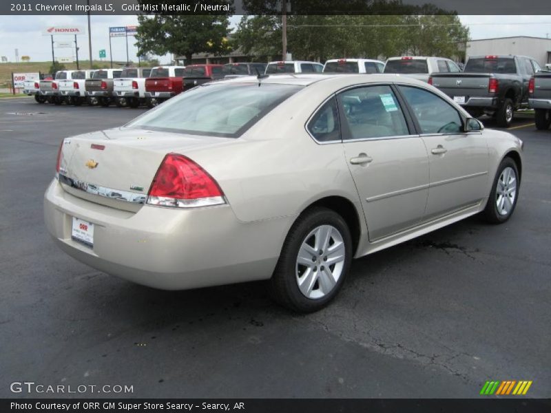Gold Mist Metallic / Neutral 2011 Chevrolet Impala LS