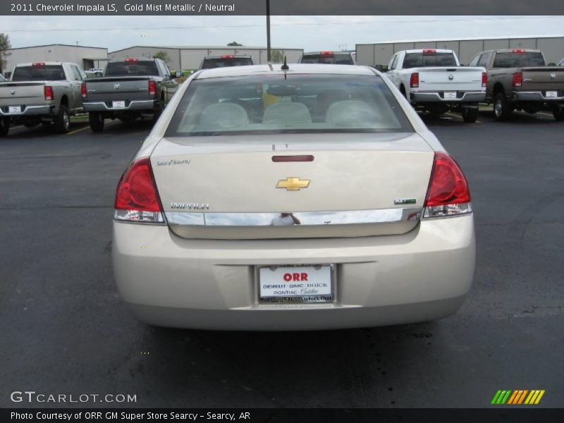 Gold Mist Metallic / Neutral 2011 Chevrolet Impala LS