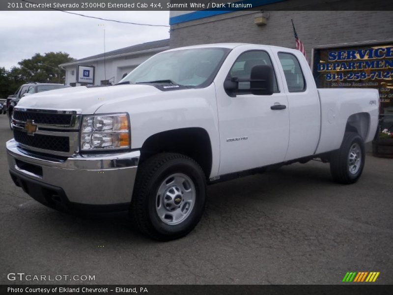Summit White / Dark Titanium 2011 Chevrolet Silverado 2500HD Extended Cab 4x4