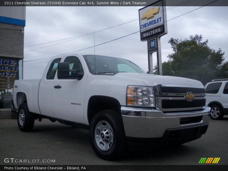 Summit White / Dark Titanium 2011 Chevrolet Silverado 2500HD Extended Cab 4x4