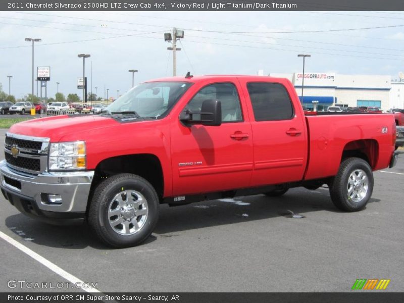 Victory Red / Light Titanium/Dark Titanium 2011 Chevrolet Silverado 2500HD LTZ Crew Cab 4x4
