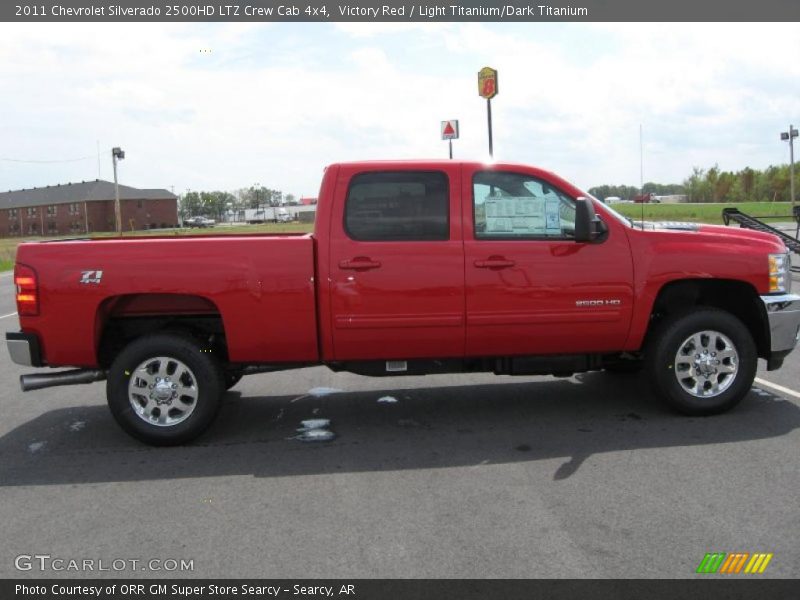 Victory Red / Light Titanium/Dark Titanium 2011 Chevrolet Silverado 2500HD LTZ Crew Cab 4x4