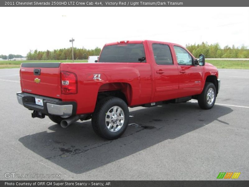 Victory Red / Light Titanium/Dark Titanium 2011 Chevrolet Silverado 2500HD LTZ Crew Cab 4x4