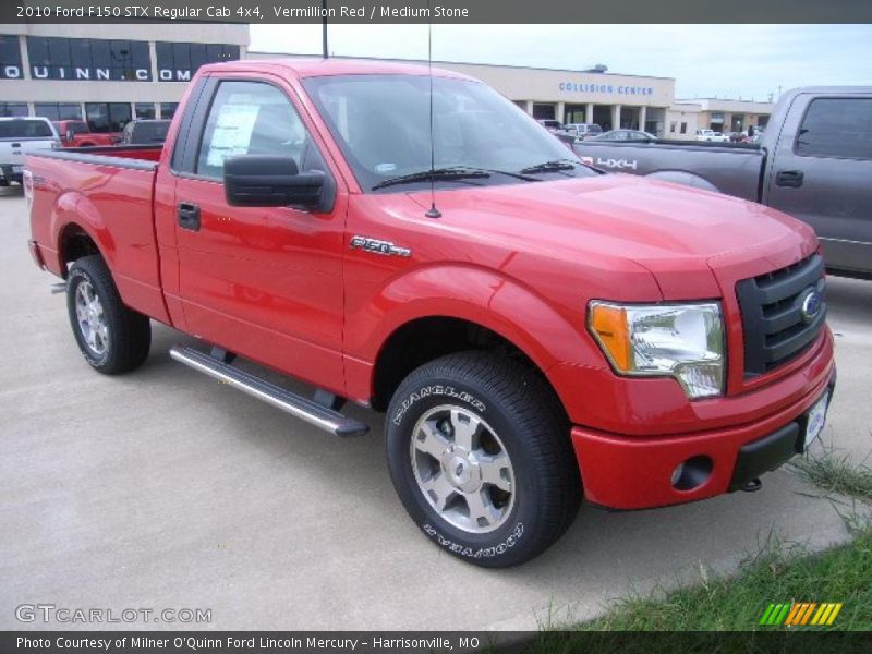 Vermillion Red / Medium Stone 2010 Ford F150 STX Regular Cab 4x4