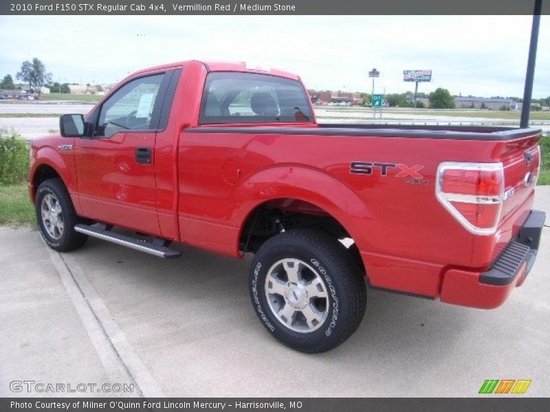 Vermillion Red / Medium Stone 2010 Ford F150 STX Regular Cab 4x4