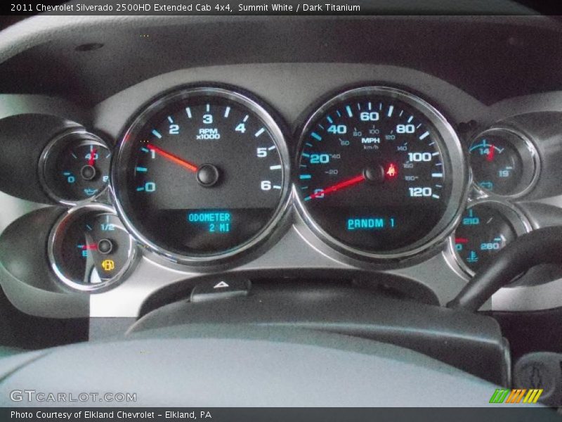 Summit White / Dark Titanium 2011 Chevrolet Silverado 2500HD Extended Cab 4x4
