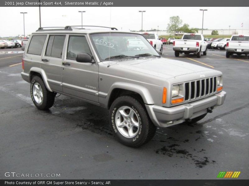 Silverstone Metallic / Agate 2001 Jeep Cherokee Sport 4x4