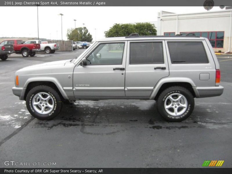 Silverstone Metallic / Agate 2001 Jeep Cherokee Sport 4x4