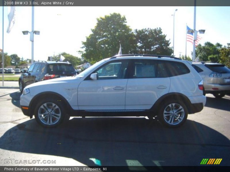 Alpine White / Grey 2008 BMW X3 3.0si