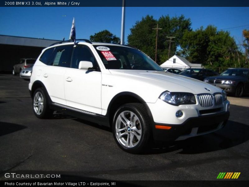 Alpine White / Grey 2008 BMW X3 3.0si