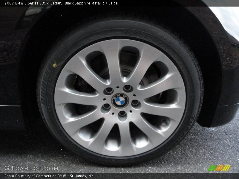 Black Sapphire Metallic / Beige 2007 BMW 3 Series 335xi Sedan