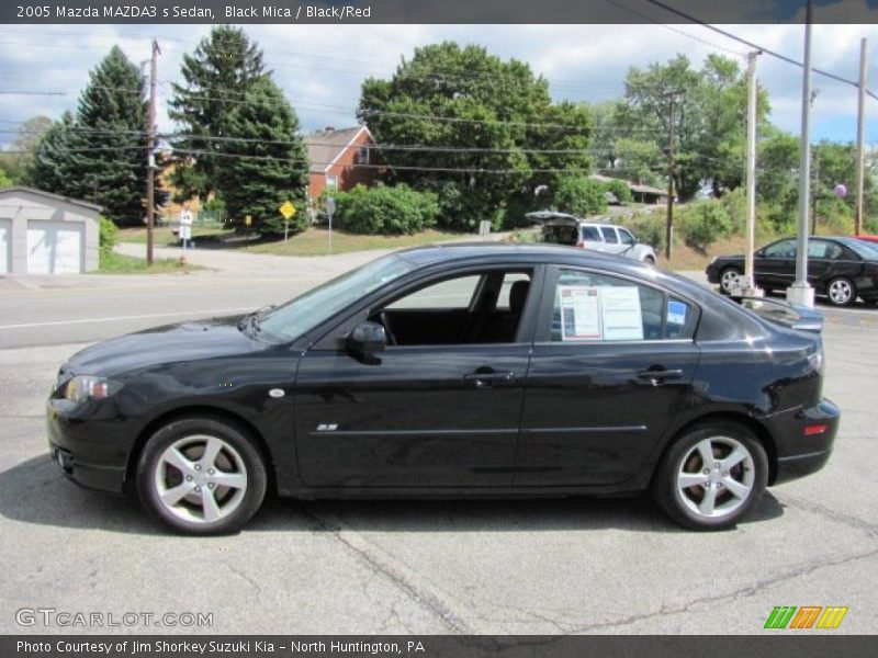 Black Mica / Black/Red 2005 Mazda MAZDA3 s Sedan