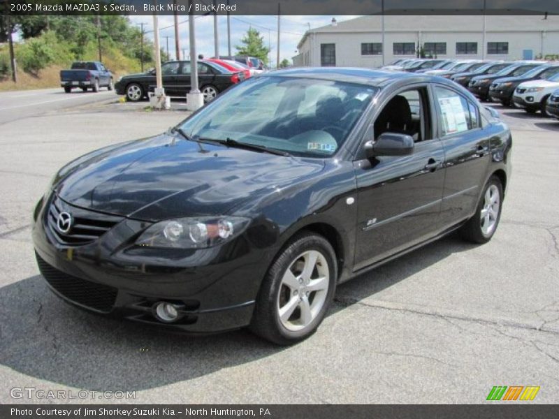 Black Mica / Black/Red 2005 Mazda MAZDA3 s Sedan