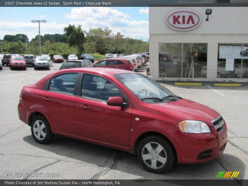 Sport Red / Charcoal Black 2007 Chevrolet Aveo LS Sedan