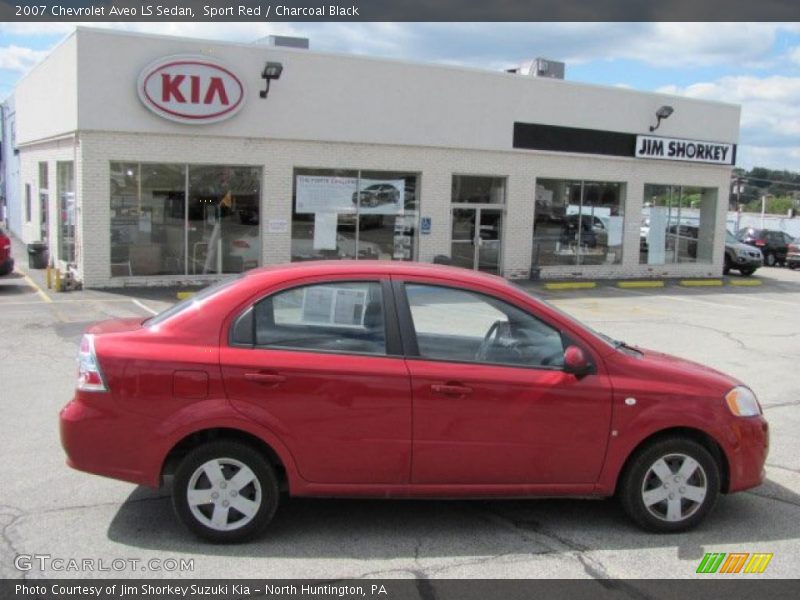 Sport Red / Charcoal Black 2007 Chevrolet Aveo LS Sedan