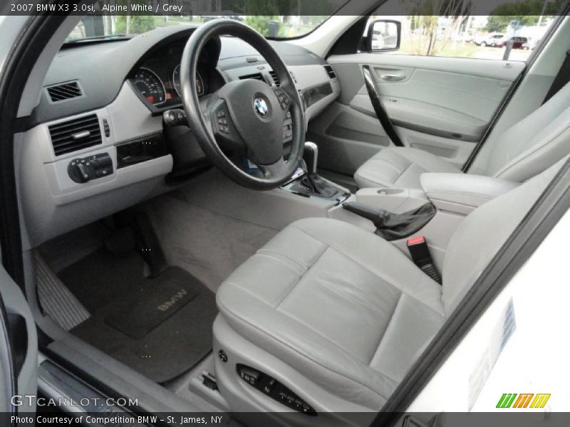 Alpine White / Grey 2007 BMW X3 3.0si
