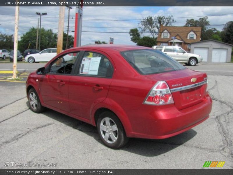 Sport Red / Charcoal Black 2007 Chevrolet Aveo LS Sedan