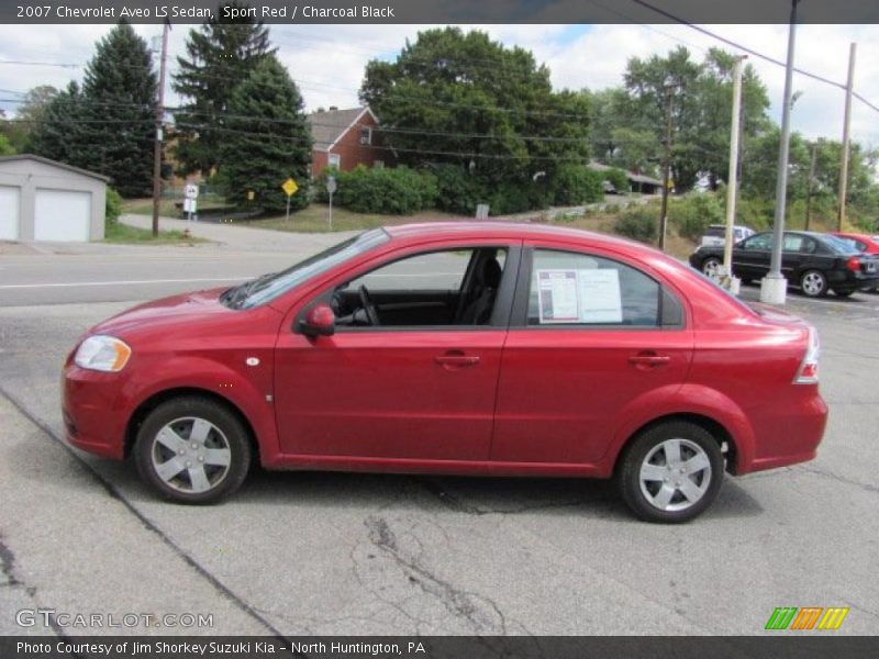 Sport Red / Charcoal Black 2007 Chevrolet Aveo LS Sedan