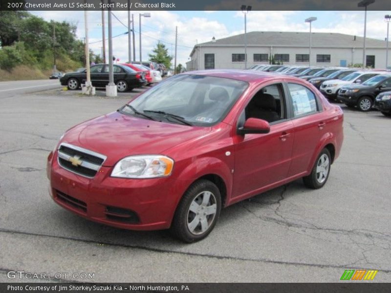Sport Red / Charcoal Black 2007 Chevrolet Aveo LS Sedan
