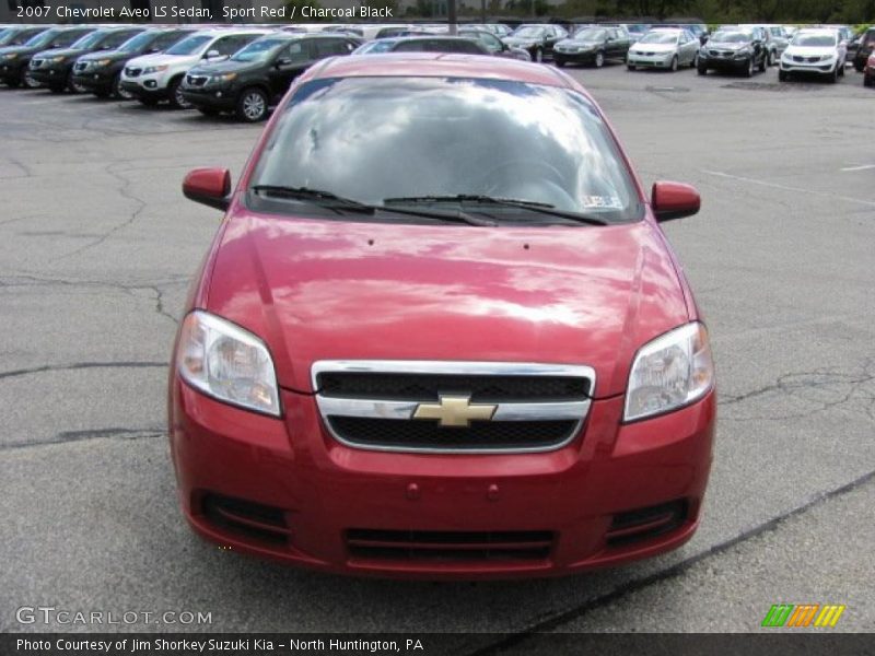 Sport Red / Charcoal Black 2007 Chevrolet Aveo LS Sedan