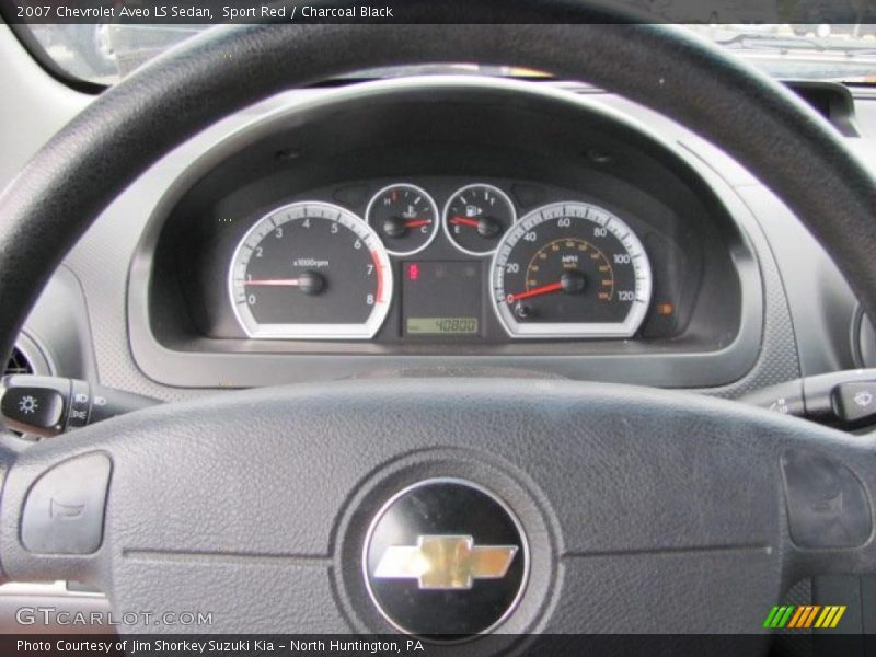 Sport Red / Charcoal Black 2007 Chevrolet Aveo LS Sedan