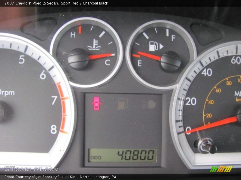 Sport Red / Charcoal Black 2007 Chevrolet Aveo LS Sedan