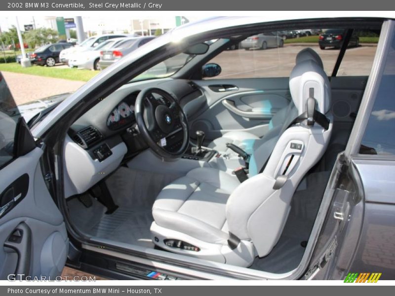 Steel Grey Metallic / Grey 2002 BMW M3 Convertible