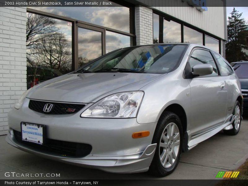 Satin Silver Metallic / Black 2003 Honda Civic Si Hatchback