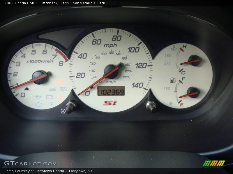Satin Silver Metallic / Black 2003 Honda Civic Si Hatchback