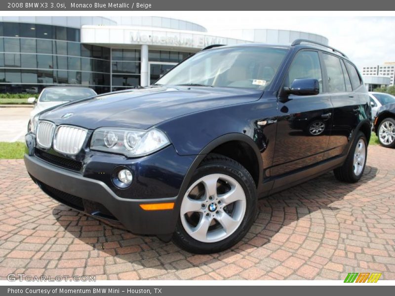 Monaco Blue Metallic / Beige 2008 BMW X3 3.0si