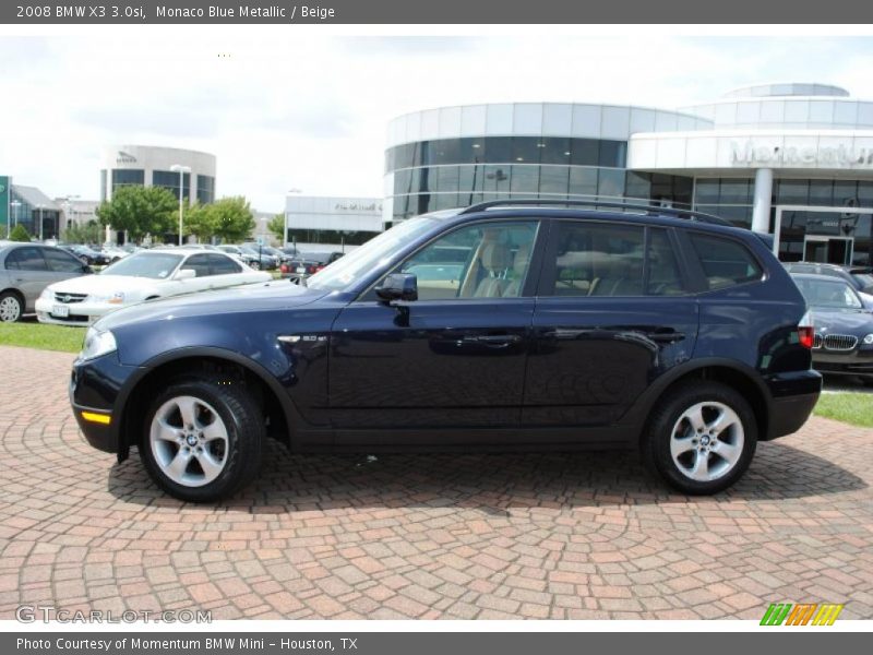 Monaco Blue Metallic / Beige 2008 BMW X3 3.0si